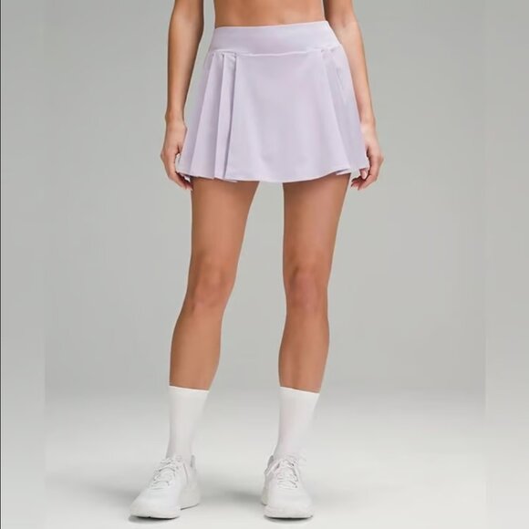 Lululemon Side-Pleat High-Rise Tennis Skirt Lilac Ether Size 12